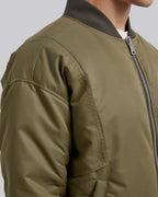 Army Green Down Bomber Jacket image 5