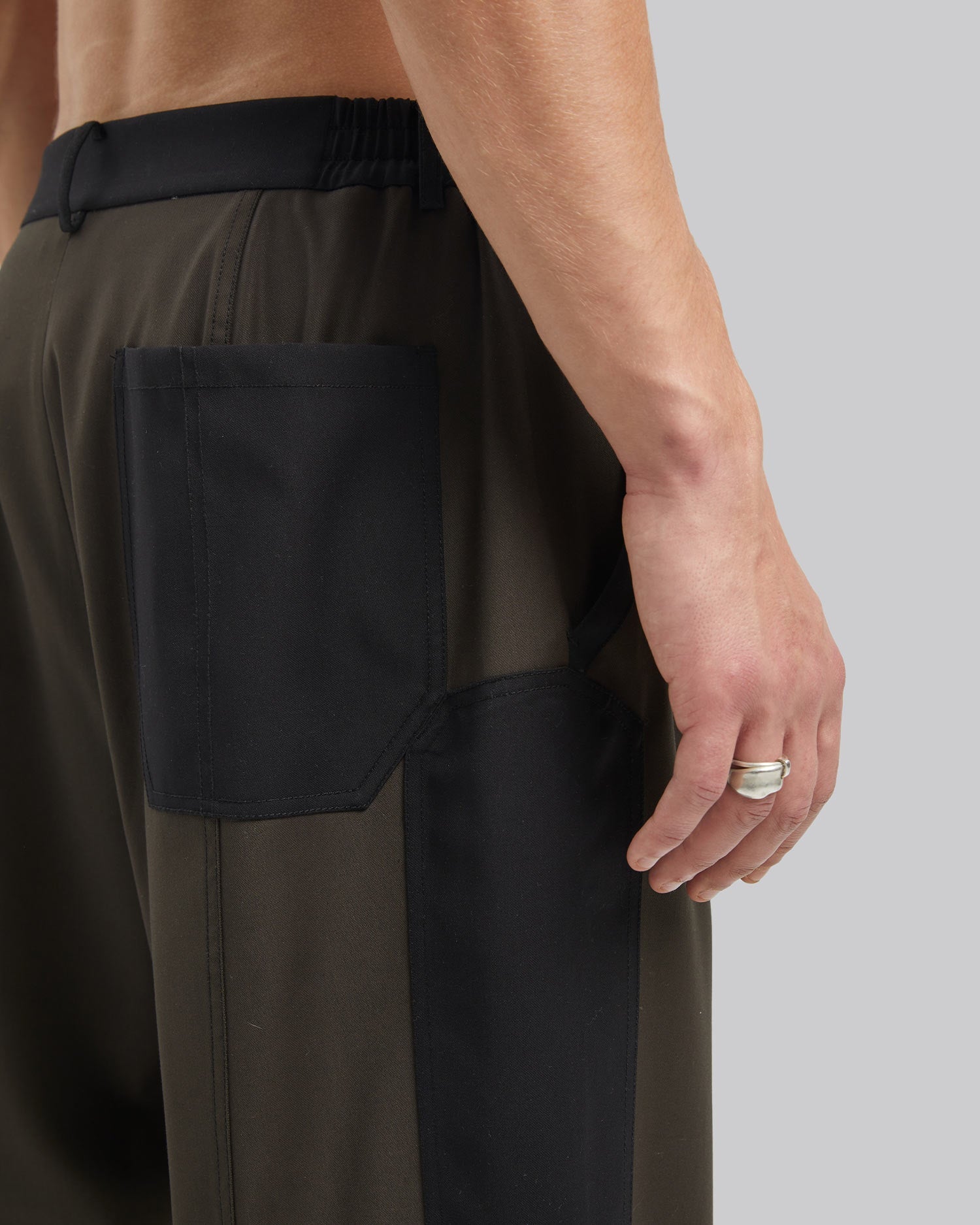 Two-Tone Tapered Pants image 5