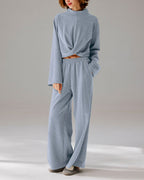Cropped Cotton Lounge Set - Cloud Dancer, S image