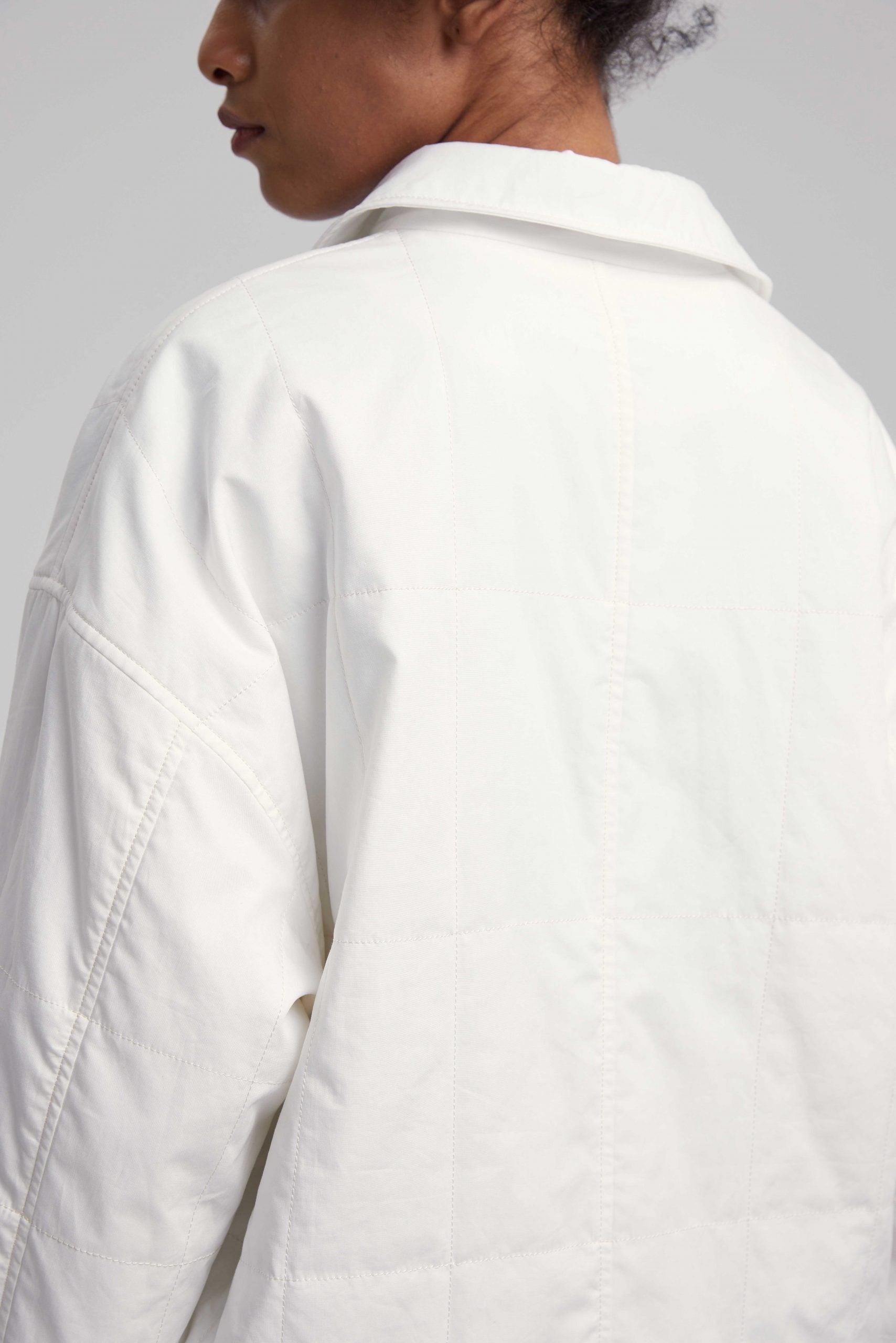 Quilted Shirt in White image 4
