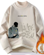 Layered Neck Cotton Pullover - Vanilla, M image