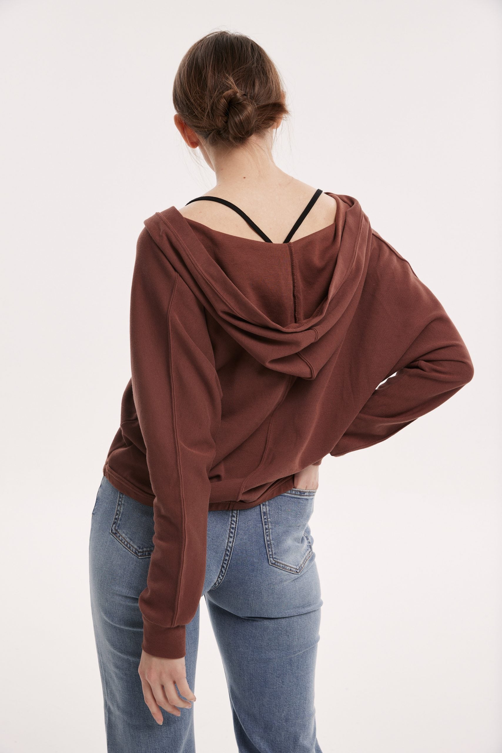 V-Neck Plain Hoodie image 5