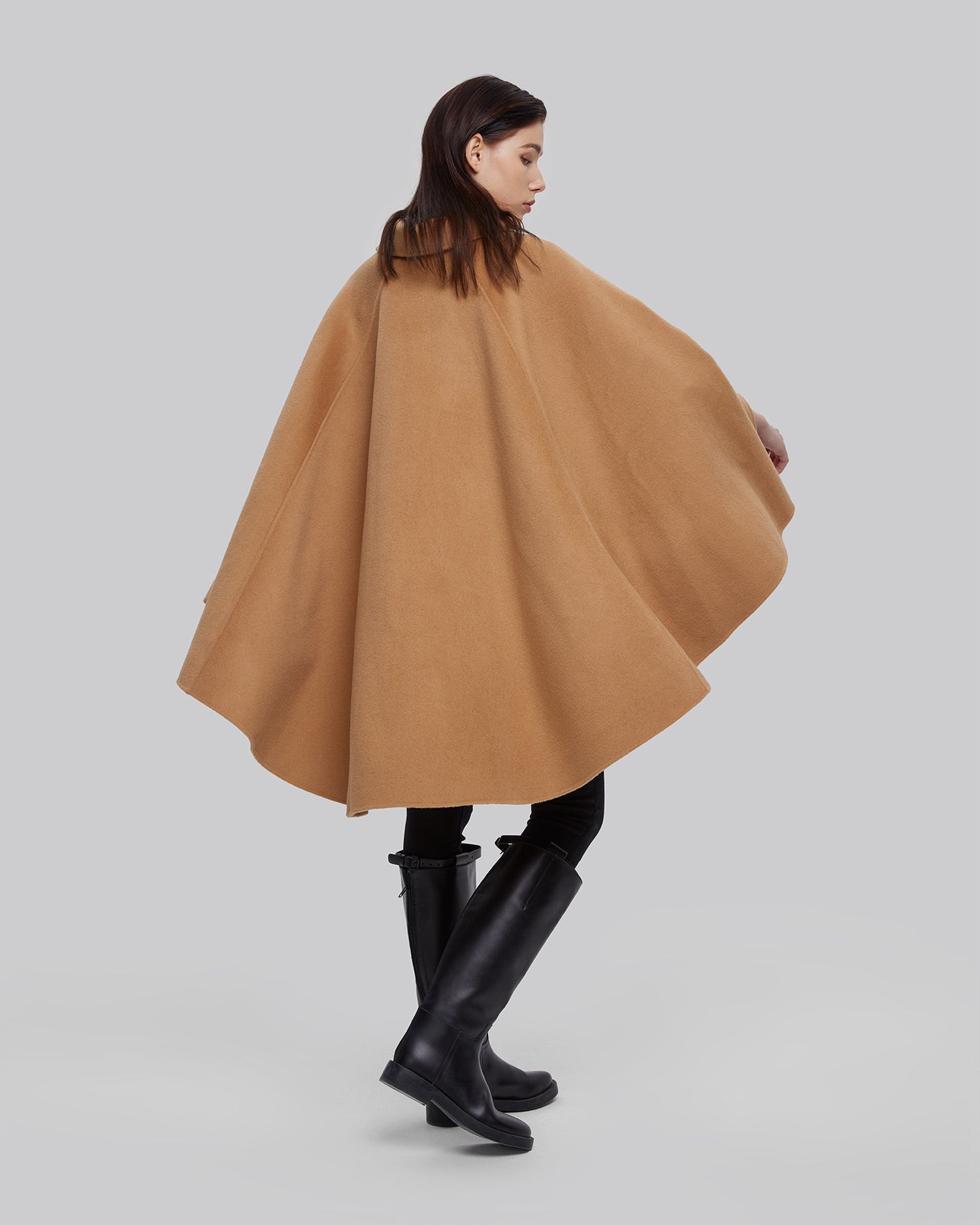 Button Front Wool Cape Coat image 3