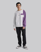 Paneled Duo-Chromatic Sweatshirt - White, L image