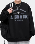 Fleece Lined Letter Sweatshirt - Juniper, M image