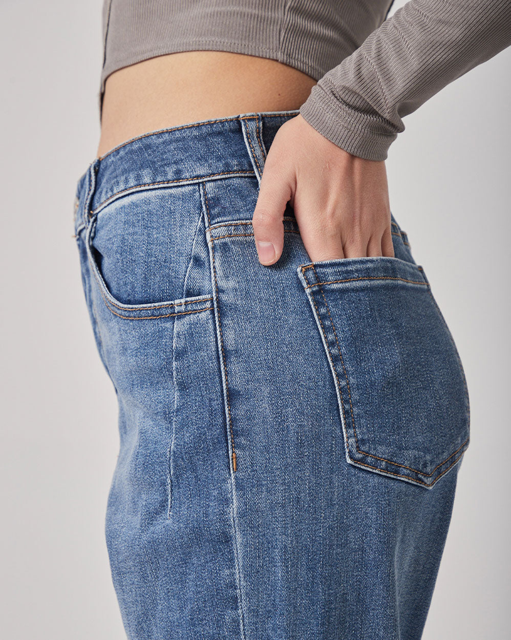 High-Rise Straight Jeans image 5