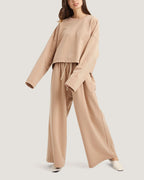 Drawsting Wide Leg Sweatpants image 1