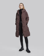 Belted Duck Down Jacket - Brown, L image