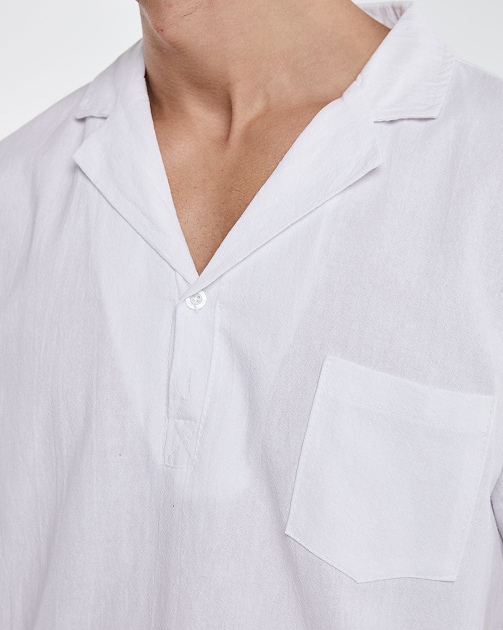 Stylish V-neck Linen T-shirt image 4