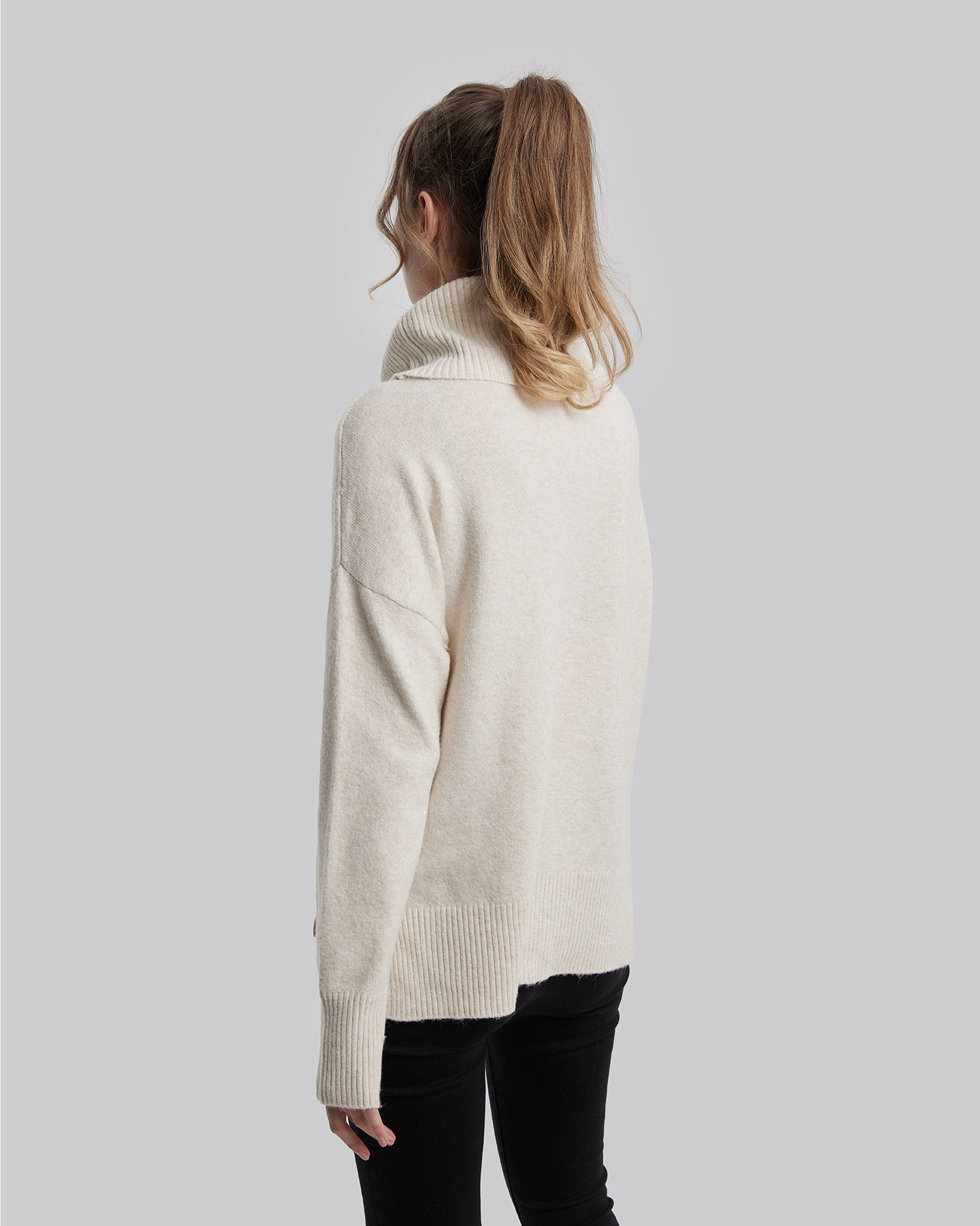 Plain Turtle-Neck Sweatshirt image 4