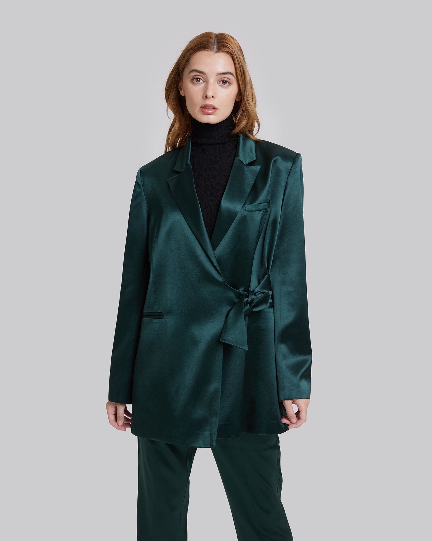 Slim Fit Tie-Waist Blazer image 1