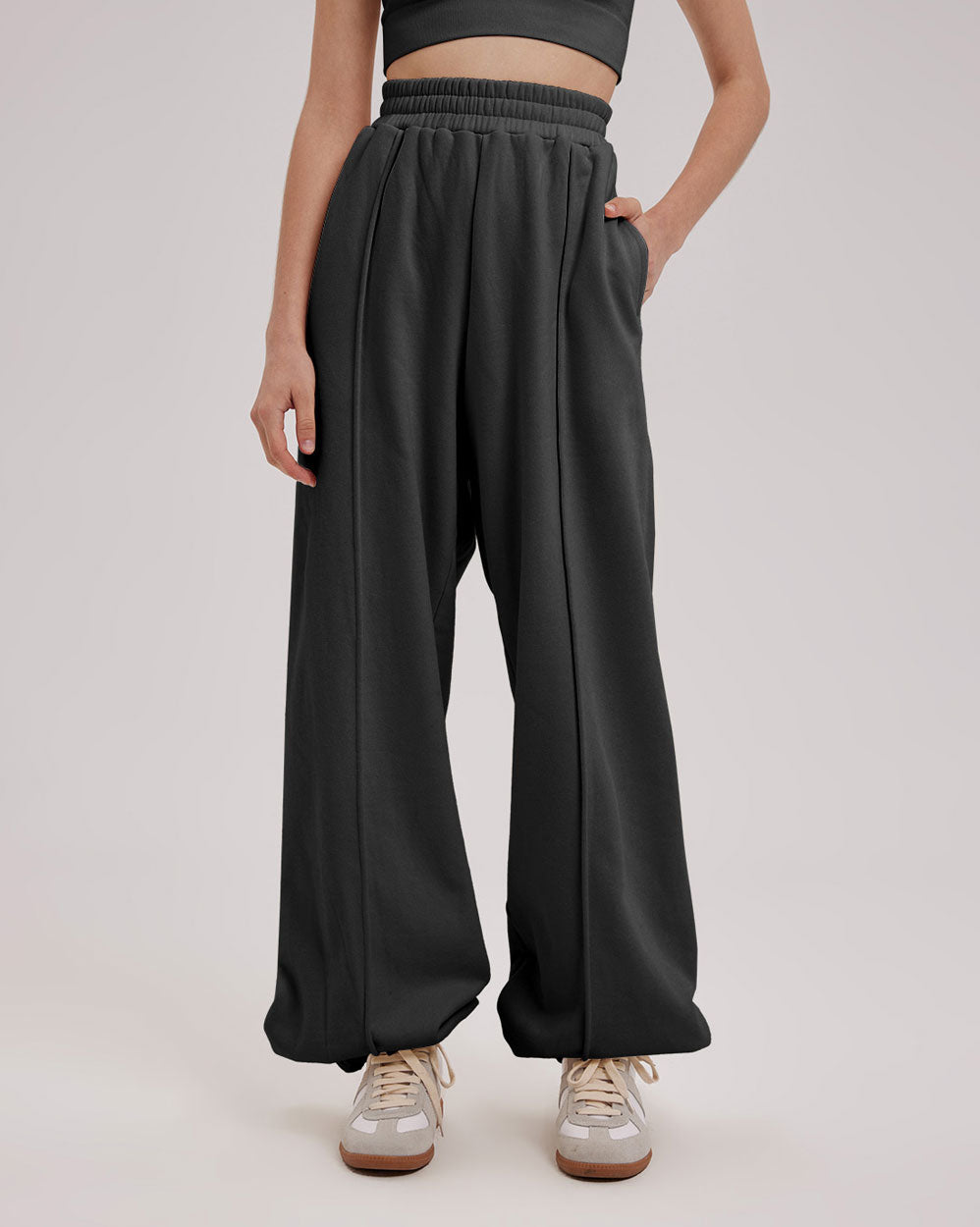 Cotton-Jersey Essential Joggers - Dark Grey, L image