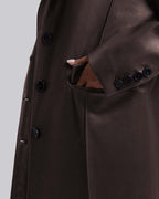 Faux Leather Coat with Pinched Pleats image 4
