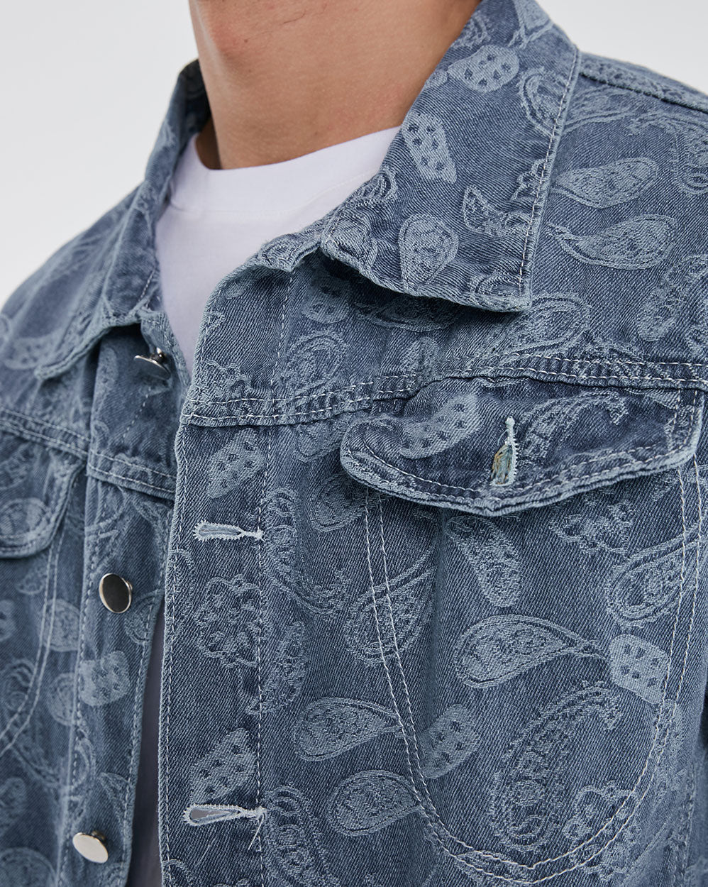 Classic Printed Denim Cotton Jacket image 5