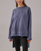 Stepped-Hem Cotton Sweatshirt image 0