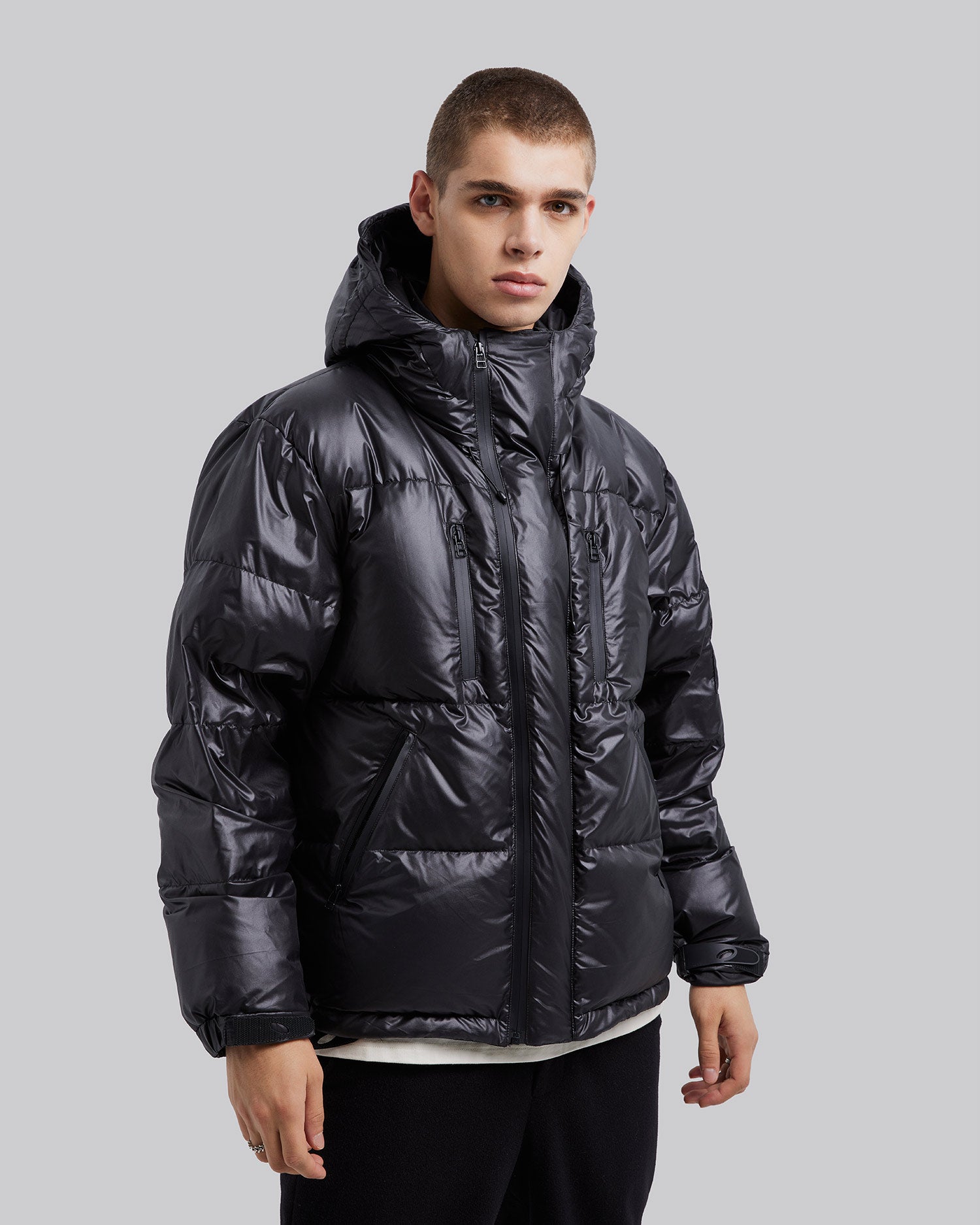 All-Black Classic Puffer Jacket image 1