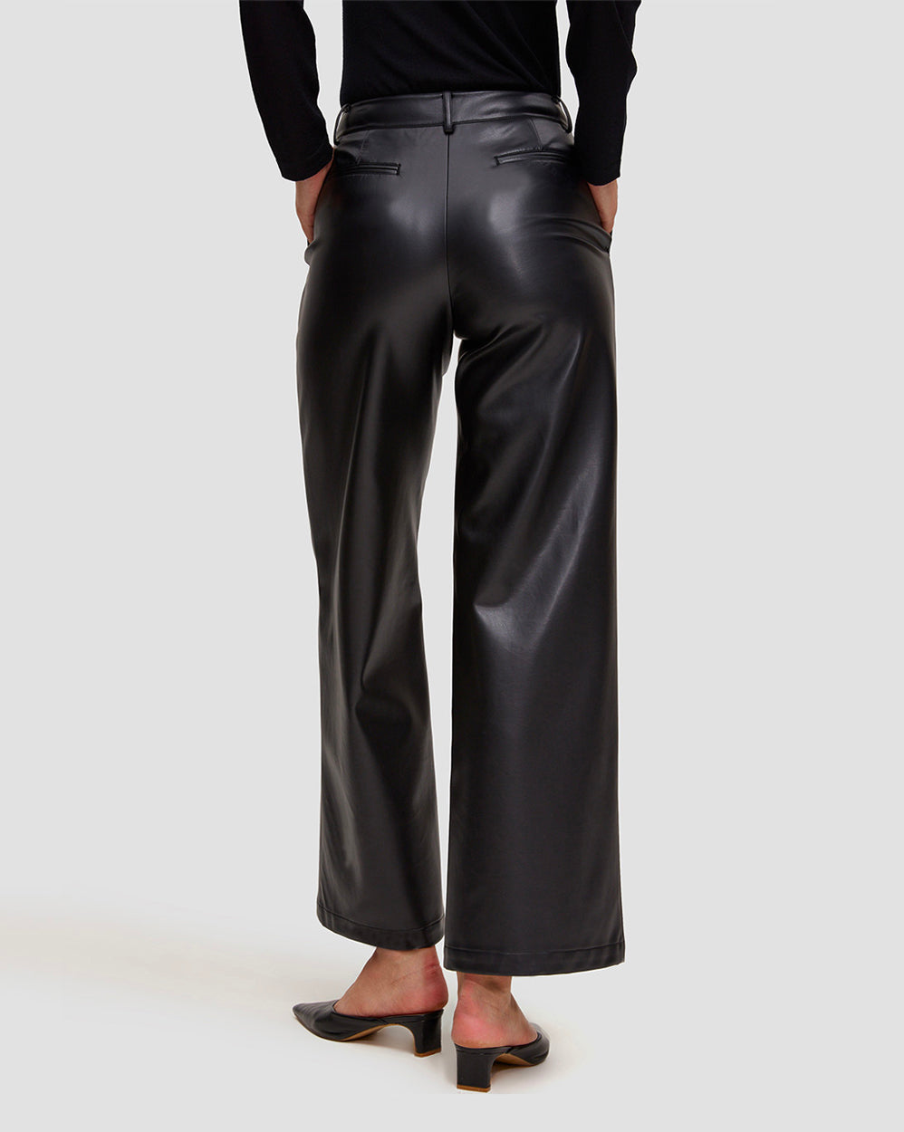PU Leather Straight Pants image 2