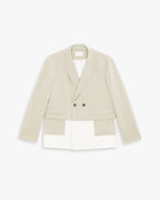 Faux Two-Piece Blazer - White, L image