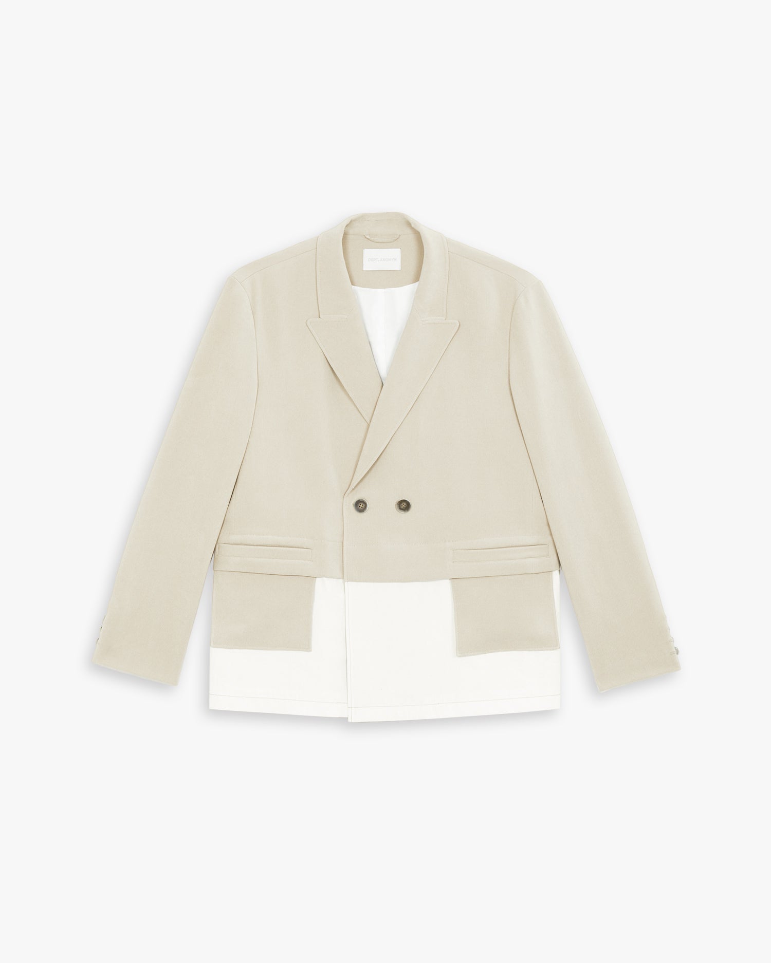 Faux Two-Piece Blazer - White, L image