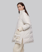 Layered Pocket High Collar Puffer Jacket image 3