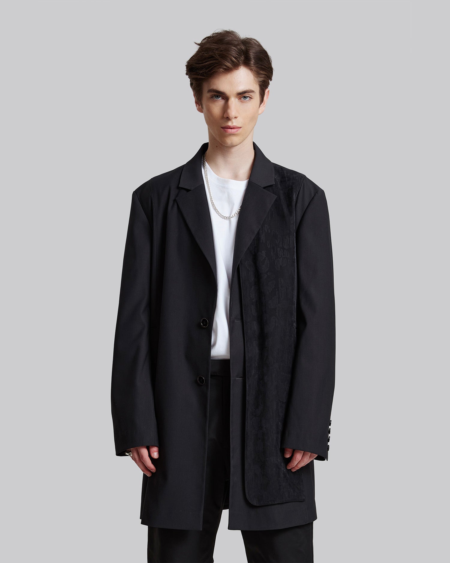 Coat with a Double-Layered Front image 1