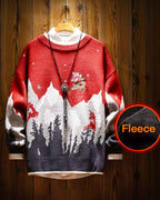 Knitted Crewneck Christmas Jumper - Scarlet Red, XXXL image