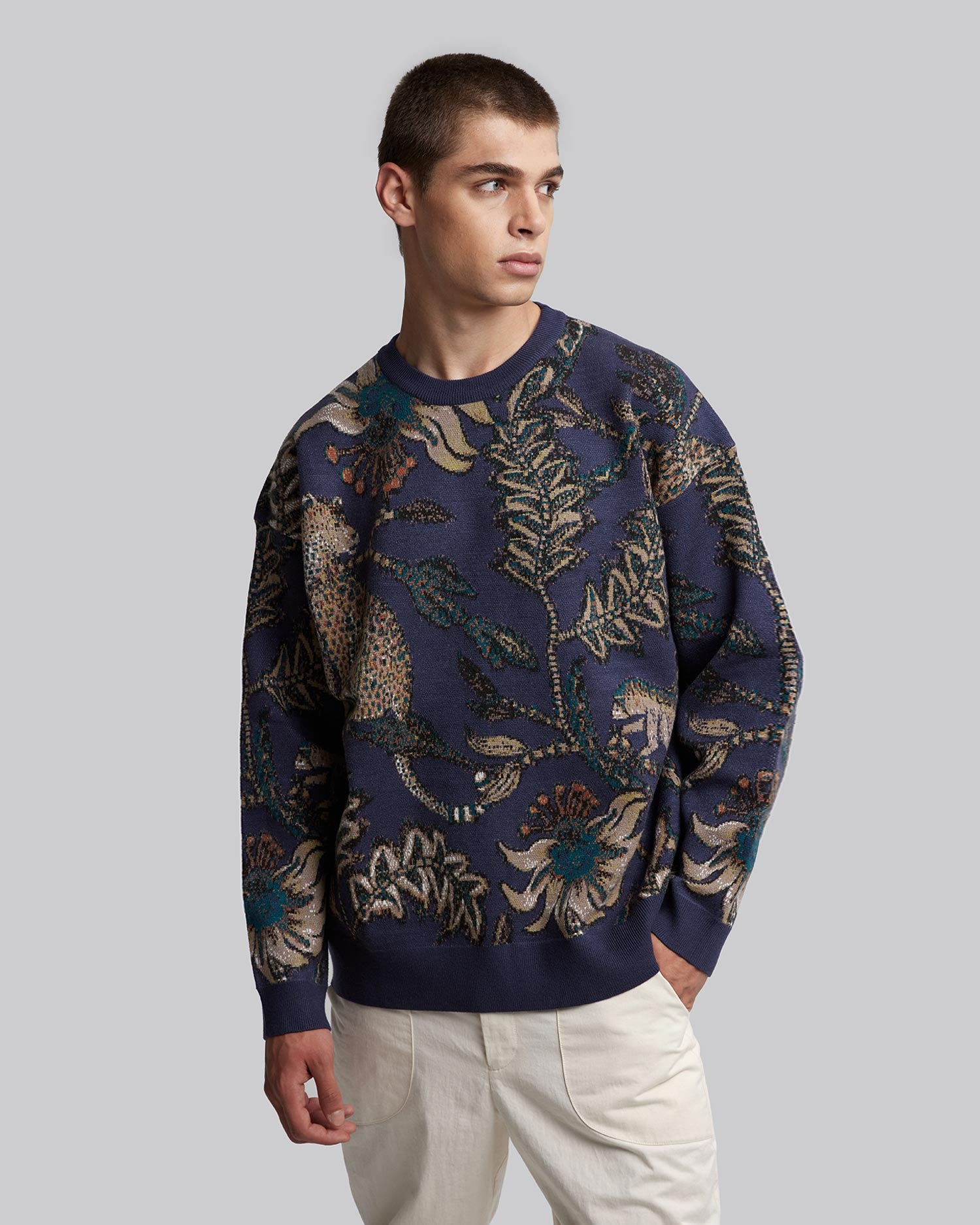 Sweatshirt With Animal &amp; Plant Graphics image 5