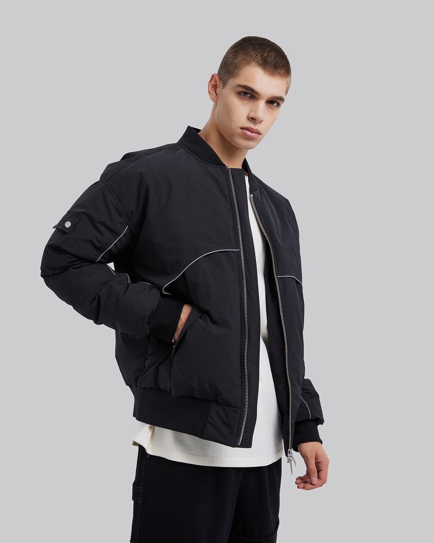 Down-Filled Bomber Jacket image 3