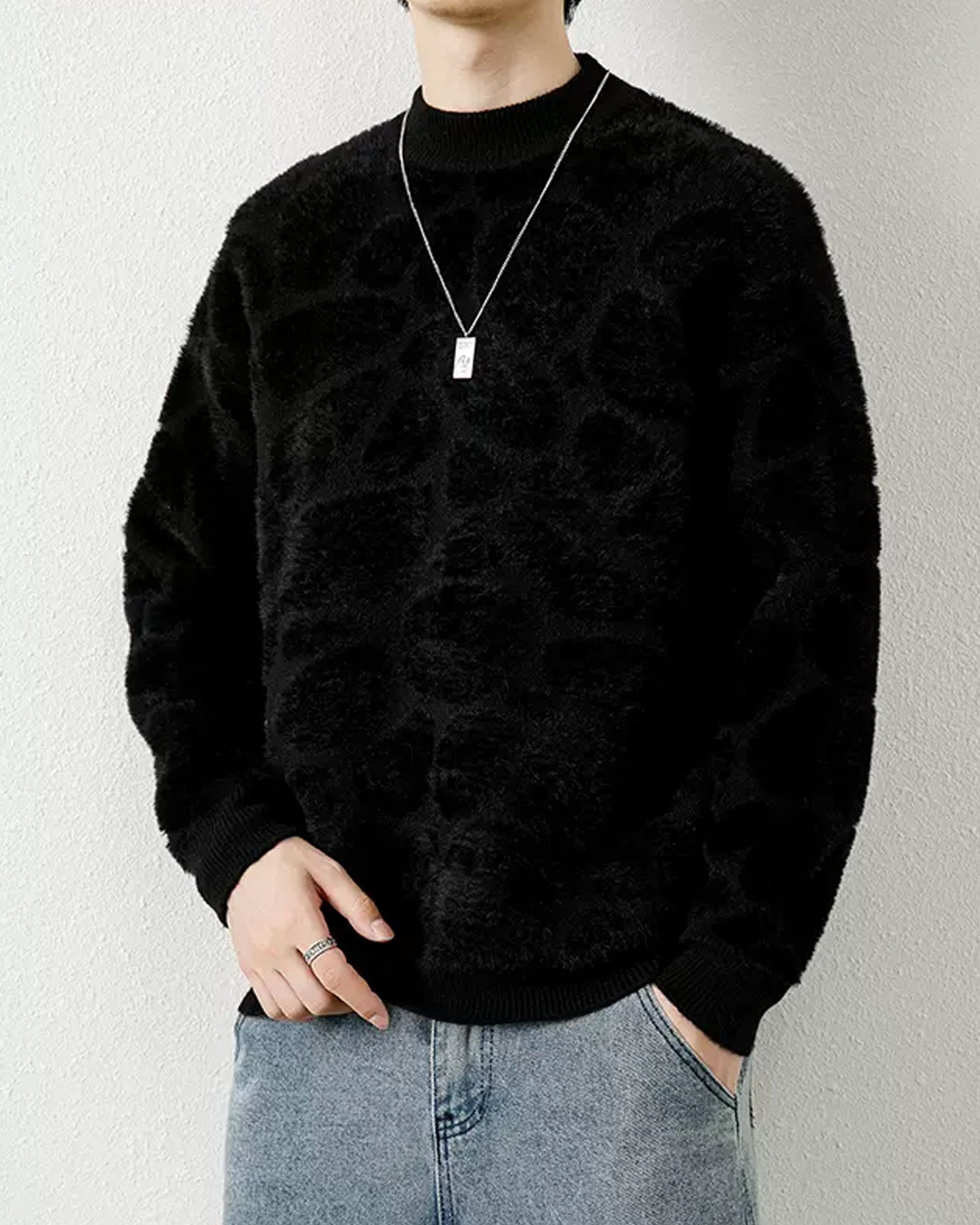Checked Crewneck Jumper - Jasper, L image