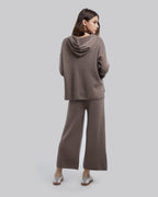 Side Slit Woolen Hoodie Set image 4