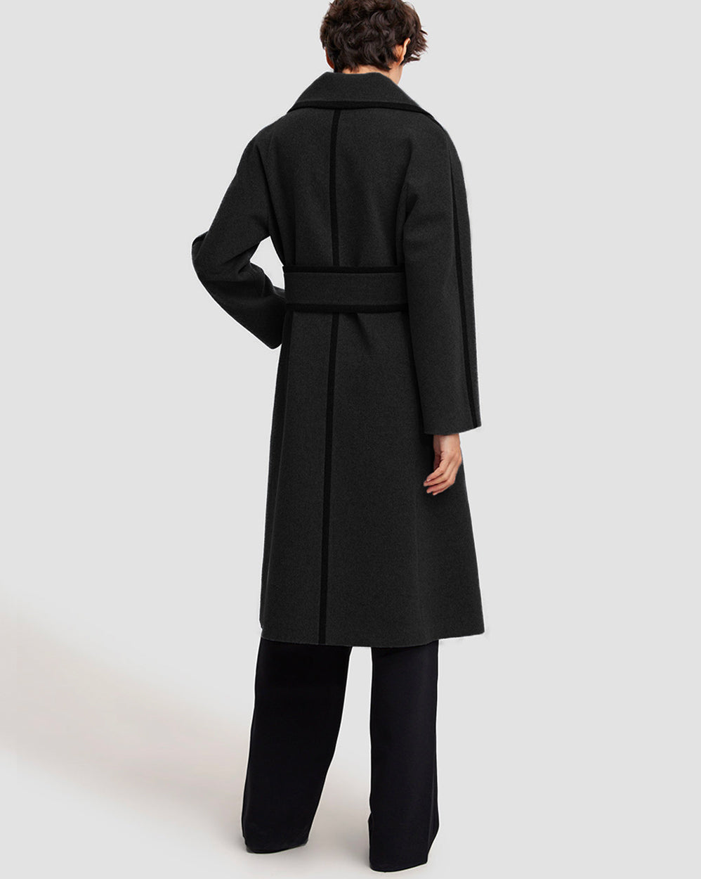 Belted Trimmed Wool-Cashmere Coat image 0