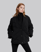 V-Neck Buttoned Puffer Jacket image 1