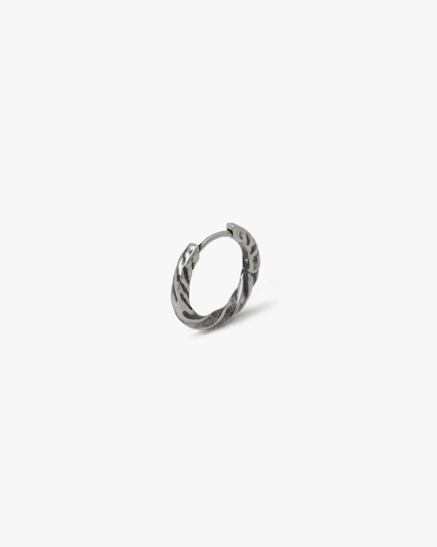 Silver Twisted Hoop Earring image 3