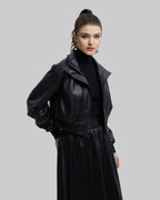 Faux-Leather Cropped Jacket image 4