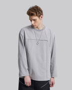 Geometric Seam Crewneck Sweatshirt image 2