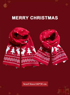Soft &amp; Warm knitted Christmas scarf - Cherrywood, OS image