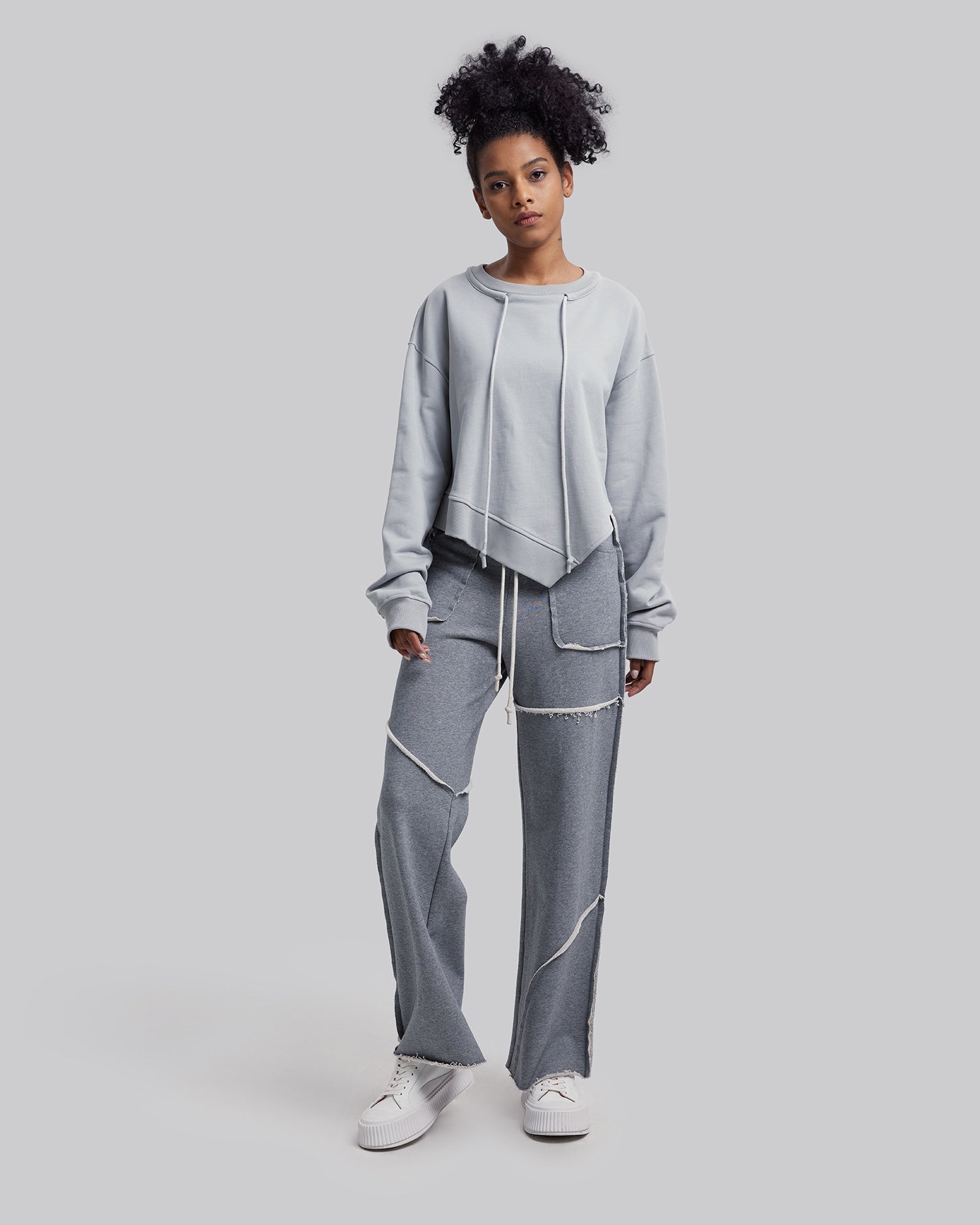 Grey Sweatshirt with Features - Grey, S image