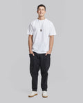 Mid Waist Tapered Leg Pants - Black, S image