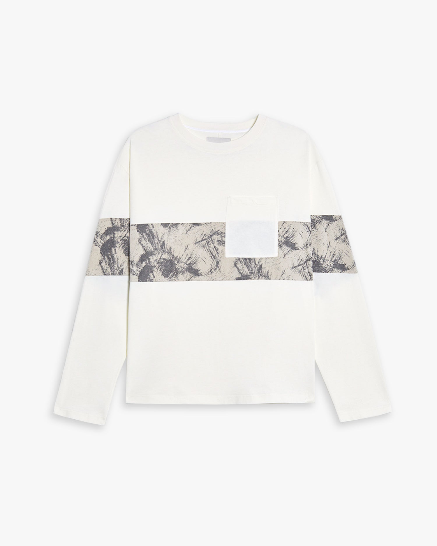 Art Pattern Paneled Long-Sleeve Tee image 0