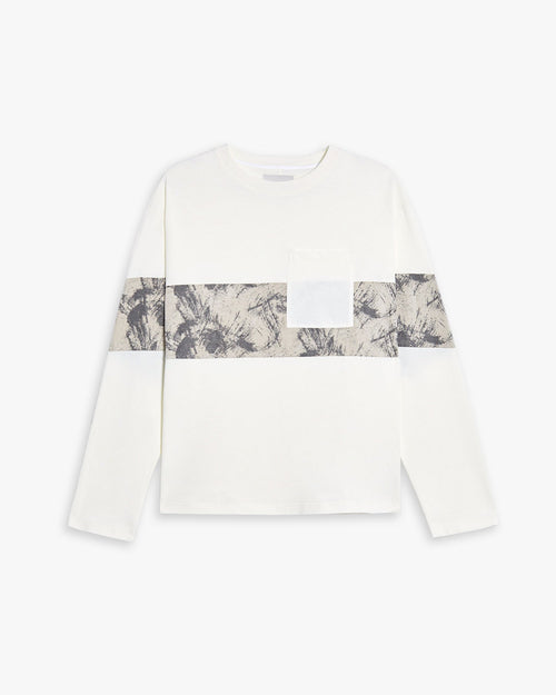 Art Pattern Paneled Long-Sleeve Tee image 0