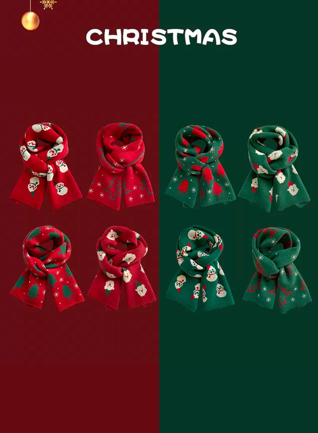 Soft &amp; Warm knitted Christmas scarf image 0