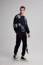 Sweatpants With Built-In Belt - Black, XL image