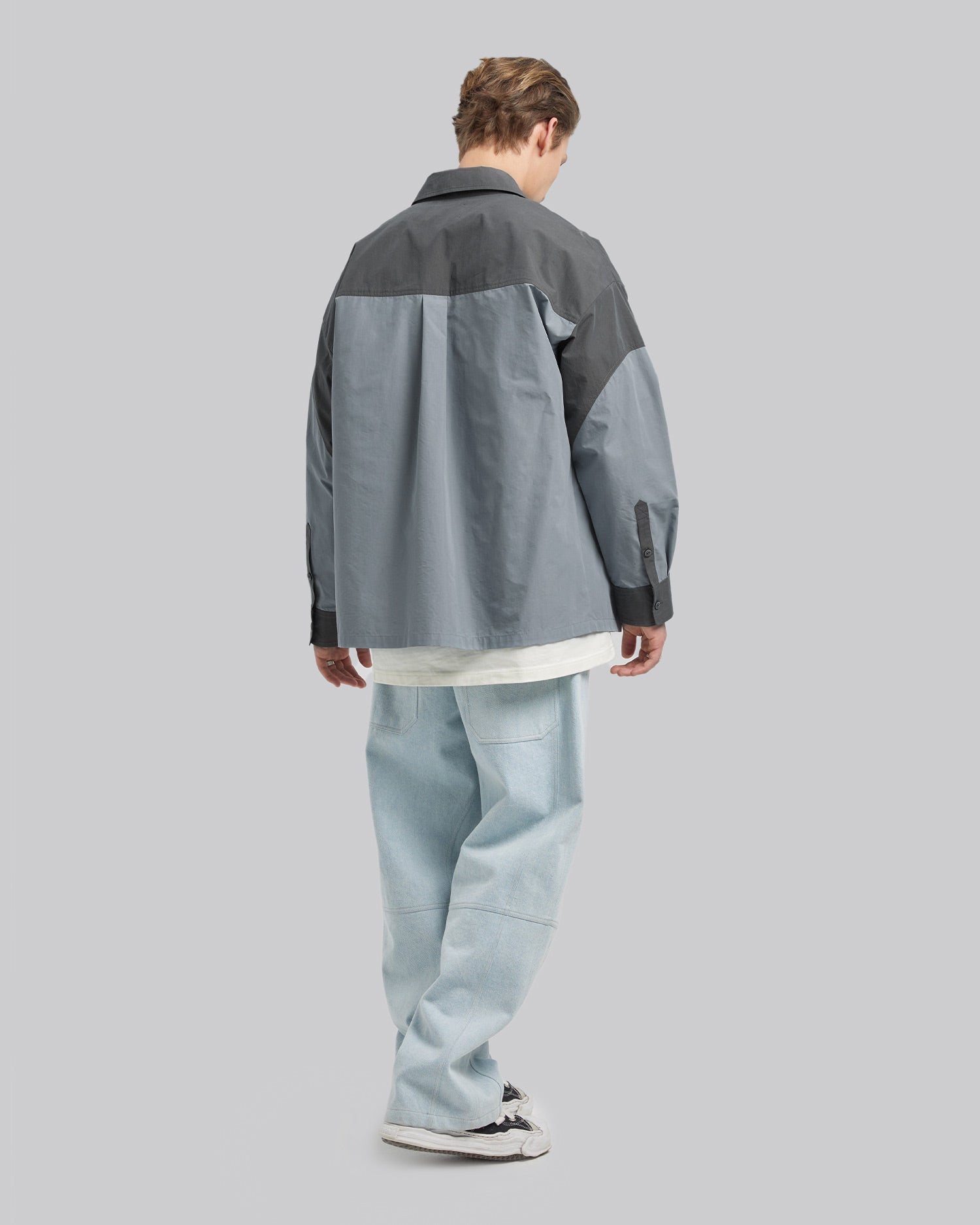 Irregular Paneled Relaxed Overshirt image 4