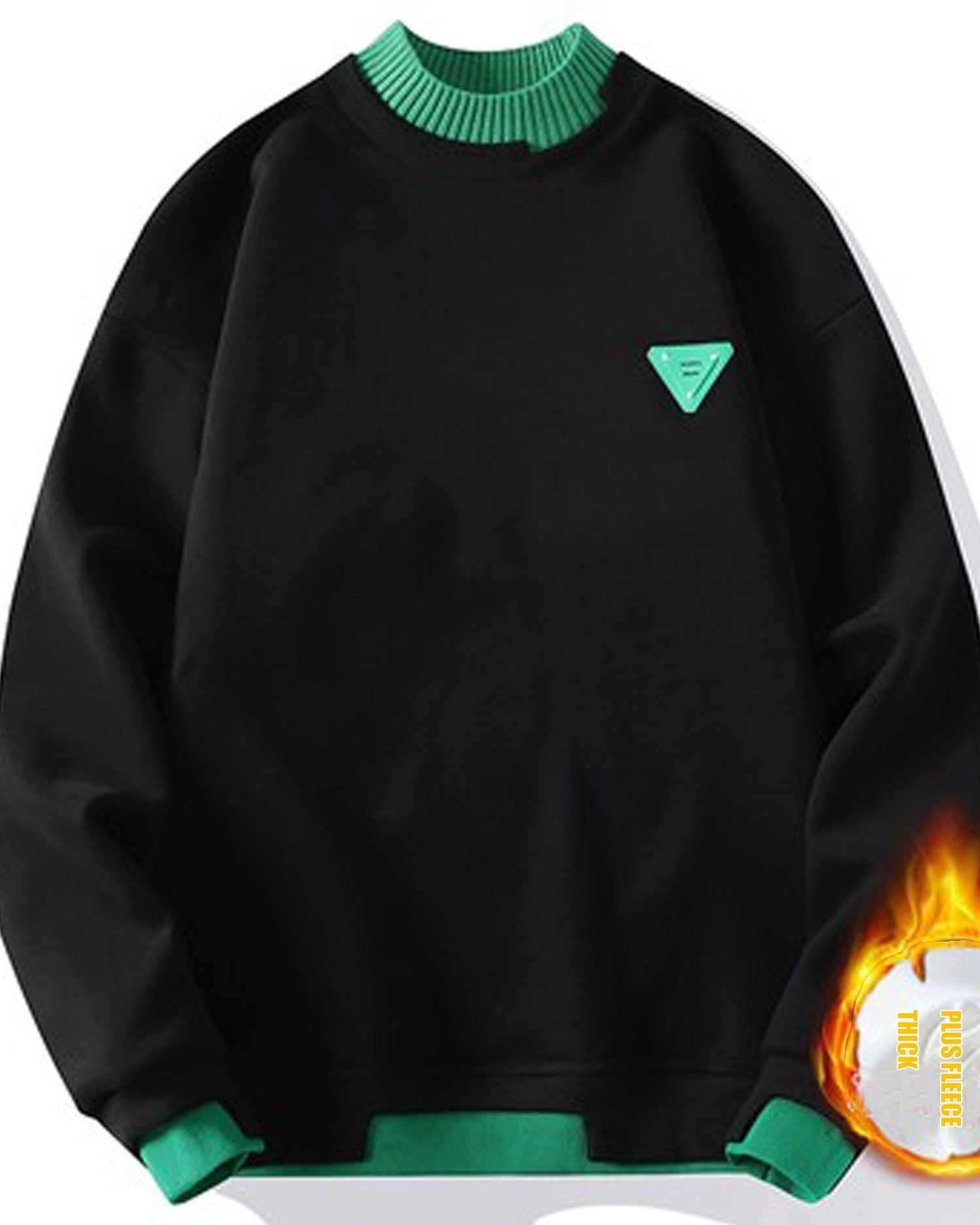 Fleece Lined Crewneck Sweatshirt - Juniper, 4XL image