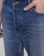 Blue Distressed Straight Jeans image 5