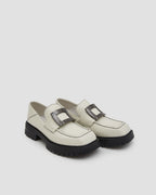 Chic Square Toe Loafers - 5, Cream image