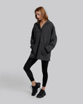 Cotton V-Neck Wide-Sleeve Hoodie image 2