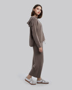 Side Slit Woolen Hoodie Set image 3