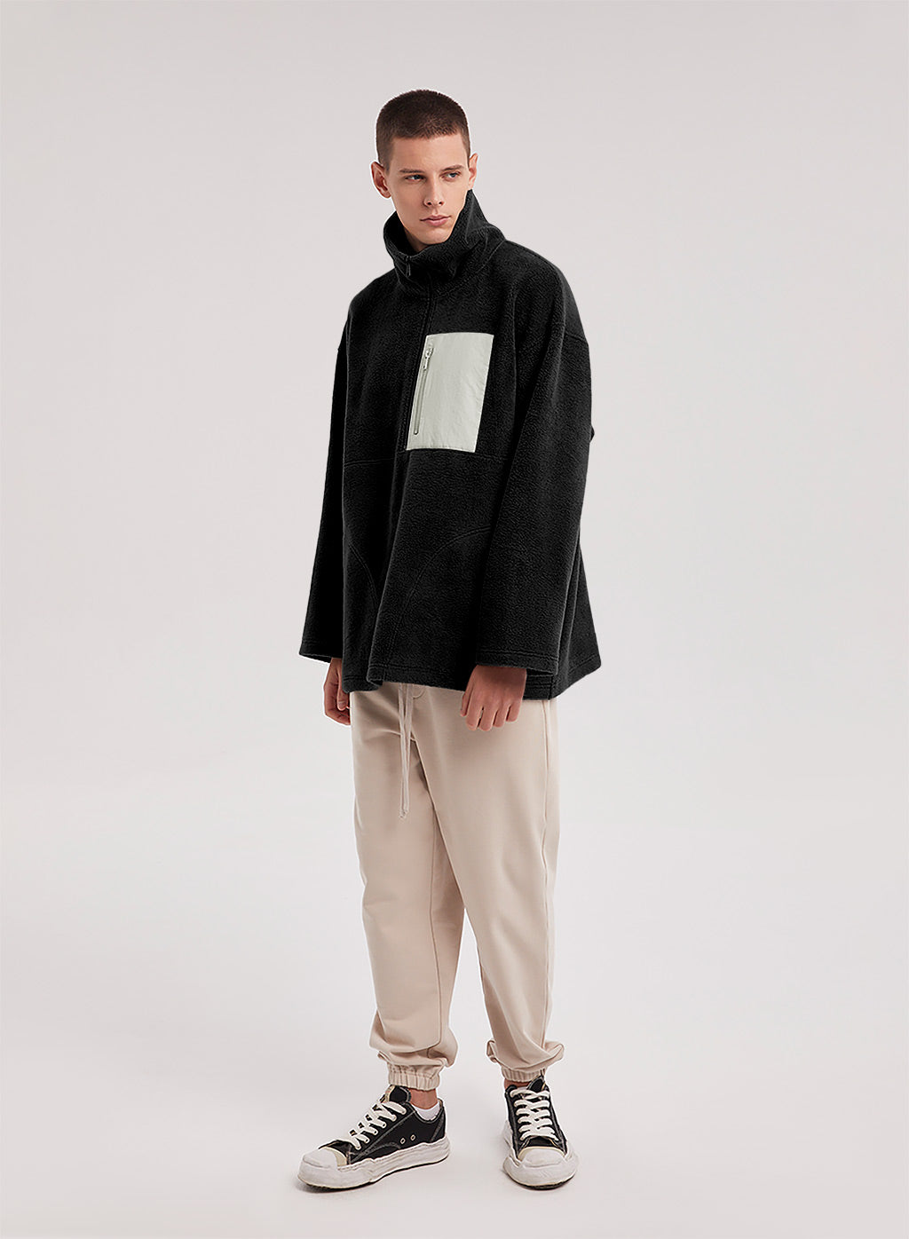 Half-Zip Patch Fleece Sweatshirt image 5
