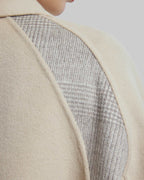 Beige Boxy Lapel Wool Coat image 5